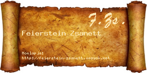Feierstein Zsanett névjegykártya