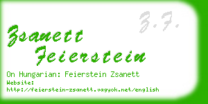 zsanett feierstein business card